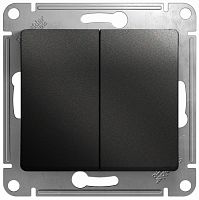 Переключатель без рамки Systeme Electric Glossa 2-кл. проходной антрацит картинка